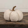 8" WHITE BOUCLE PUMPKIN