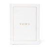 Linen Wedding Vow Book with Gold Foil
