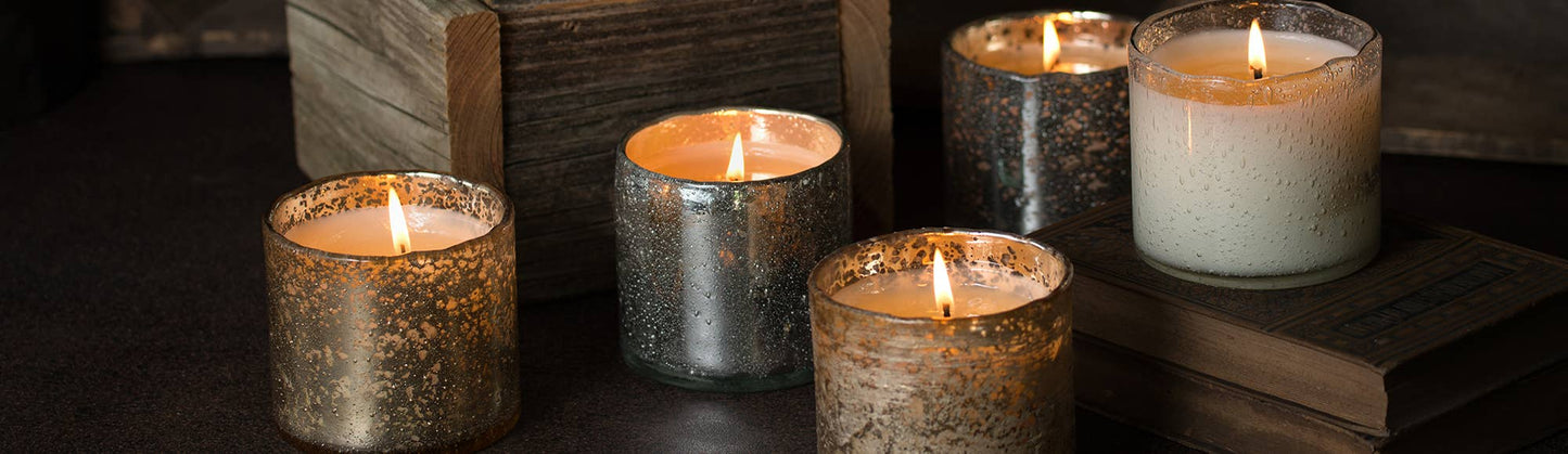 Clear Artisan Blown Glass Tumbler Candle: Bourbon Vanilla
