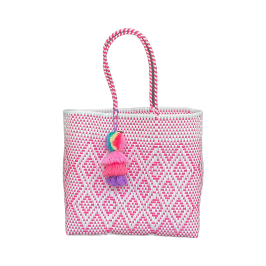 Tote LargeNeon Pink Cocoles Citron