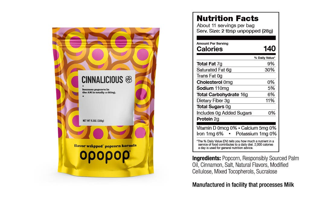 Cinnalicious Big Bags Popcorn Kernels Opopop