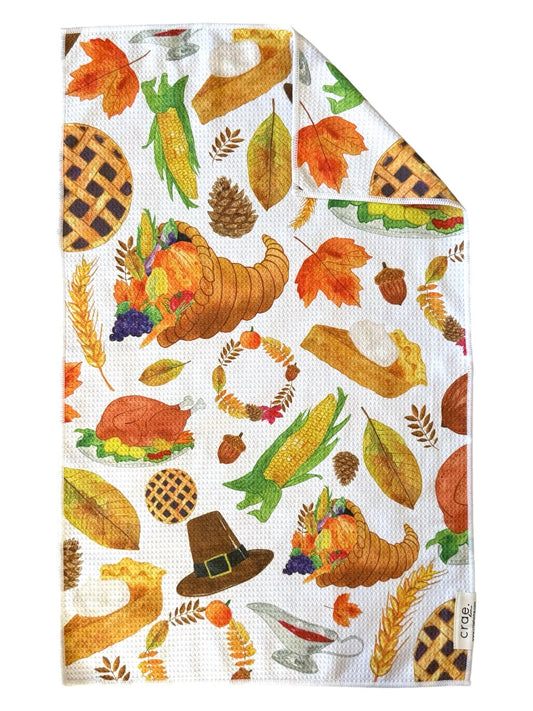 Cornucopia: Double-Sided Hand Towel