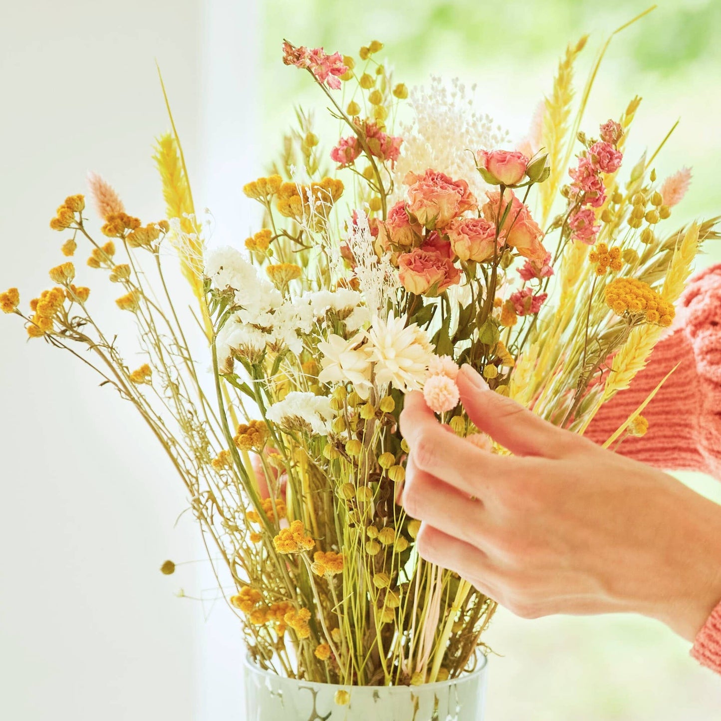 Dried Flowers - Field Bouquet Pink Lemonade: Medium
