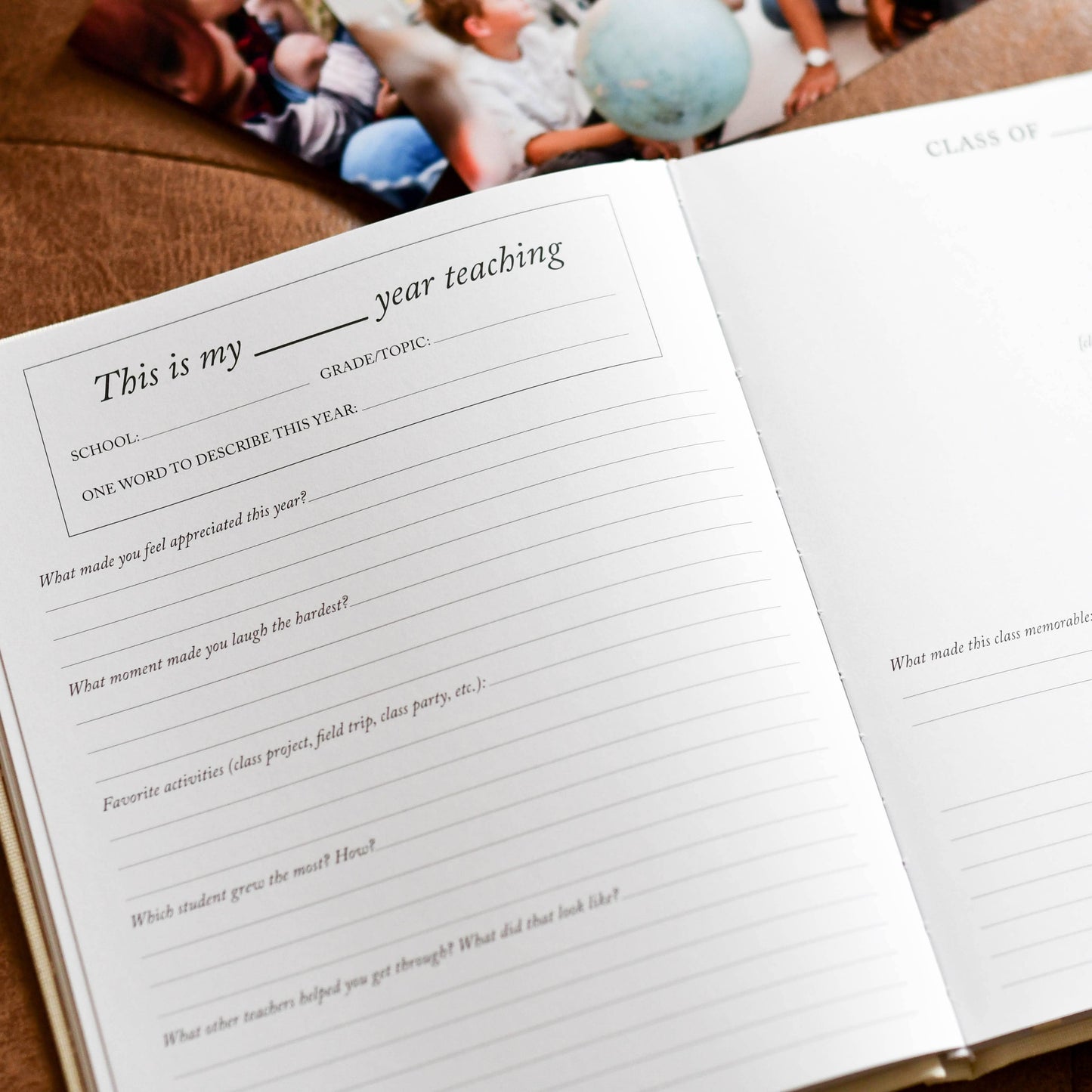 Teacher Memory Book Journal