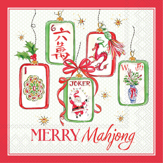 Merry Mahjong Cocktail Napkins