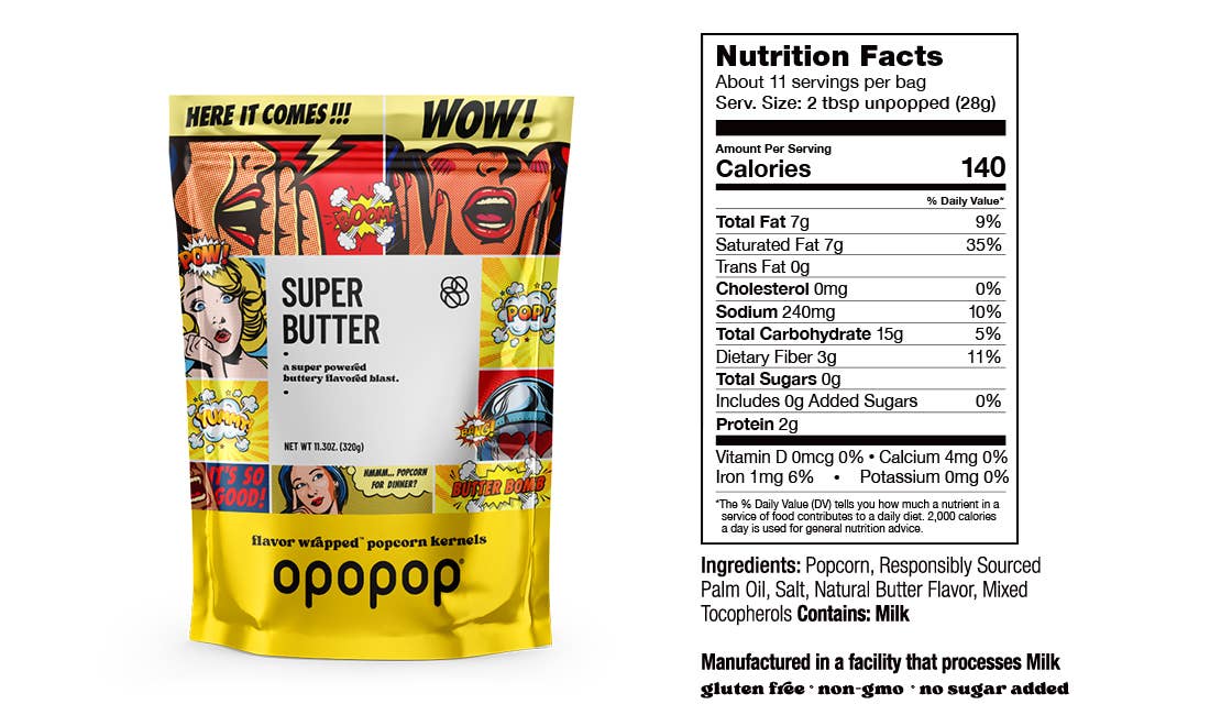 Super Butter Big Bags Popcorn Kernels Opopop