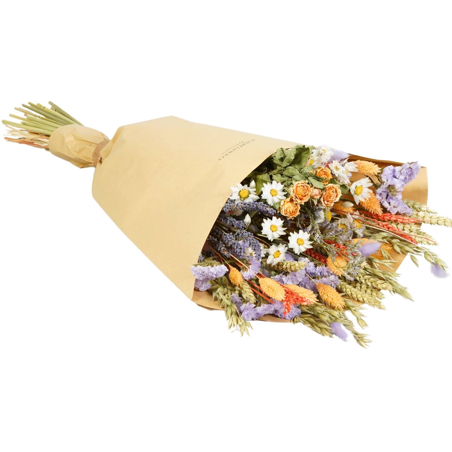 Dried Flowers - Field Bouquet Lavender Peach: Medium