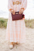 Clutch Large Burgundy Lemon Drop Citron
