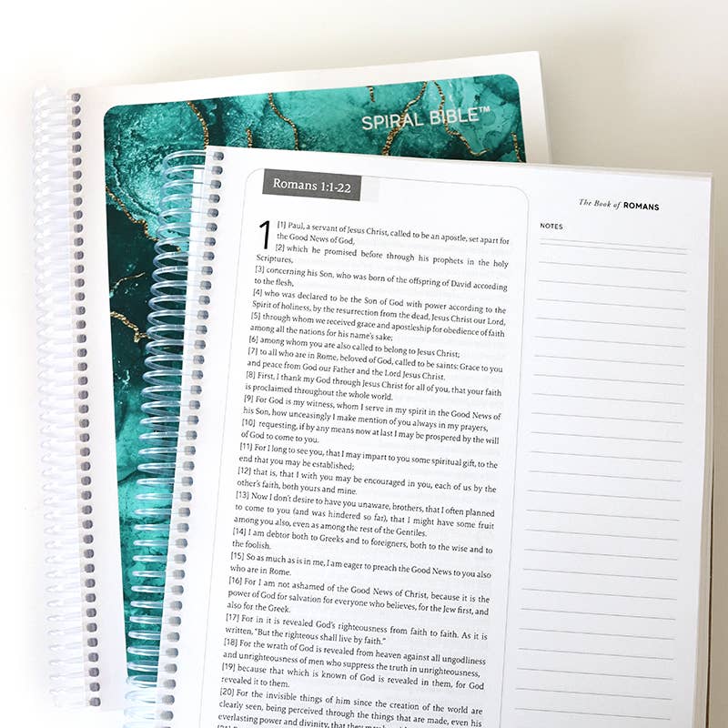 Spiral Bible™ - WEB New Testament, Green Marble