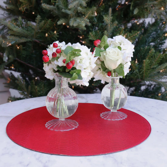 Set of 2 Glass Cambridge Louise 5" Bud Vase