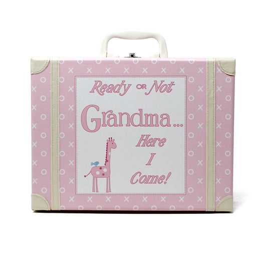 Going To Grandma's XO Suitcase Pink With Swaddle