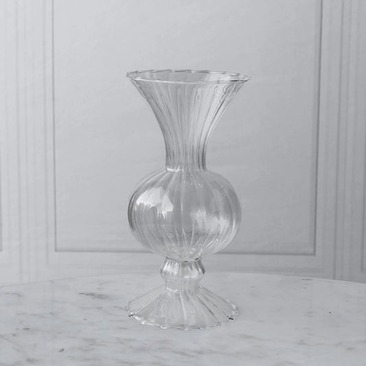 Set of 2 Glass Cambridge Flora Flower Vases