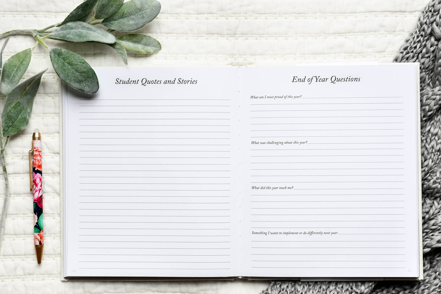 Teacher Memory Book Journal