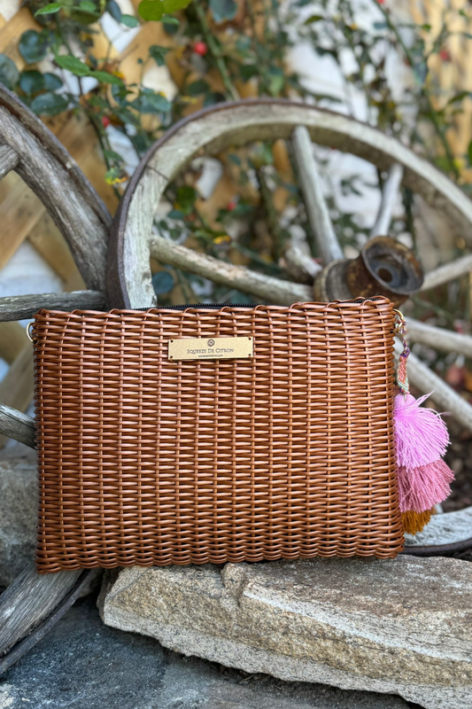 Clutch Large Rust Copper Lemon Drop Citron