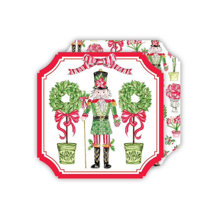 Poinsettia Nutcracker with Topiaries Ticket Coaster