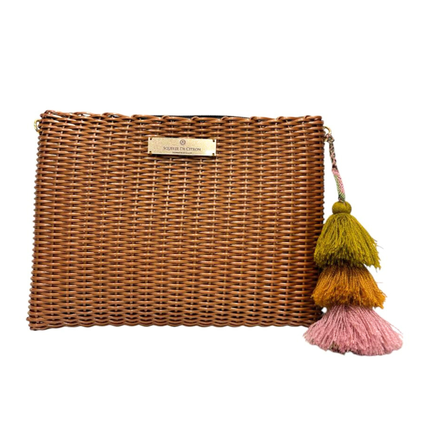 Clutch Large Rust Copper Lemon Drop Citron