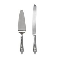 Berry & Thread Cake Knife & Server Set - Bright Satin