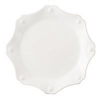 Berry & Thread Scallop Dessert/Salad Plate - Whitewash