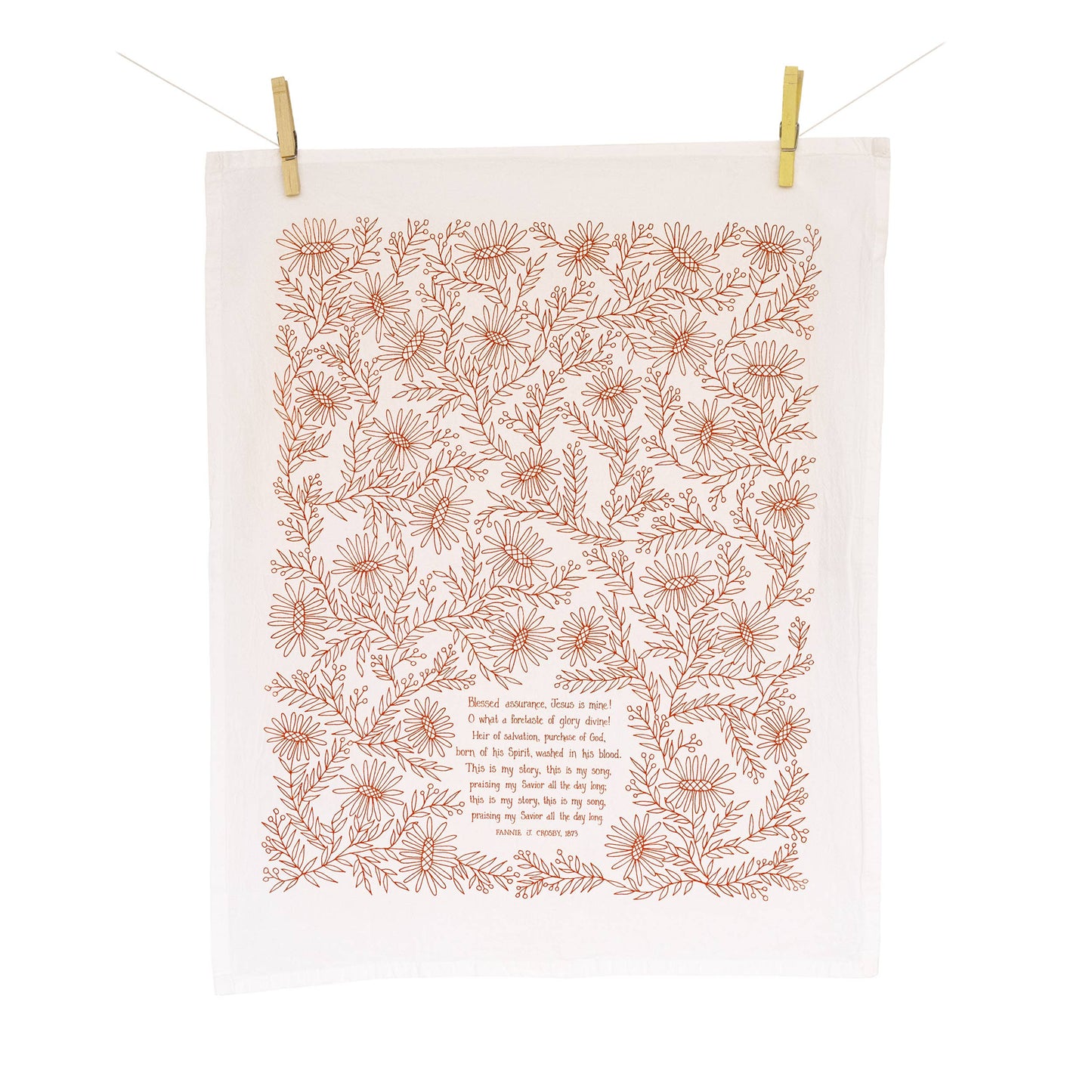 Blessed Assurance Hymn Tea Towel