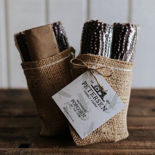 Microwave Popcorn on the Cob - Hand-Harvested & Burlap