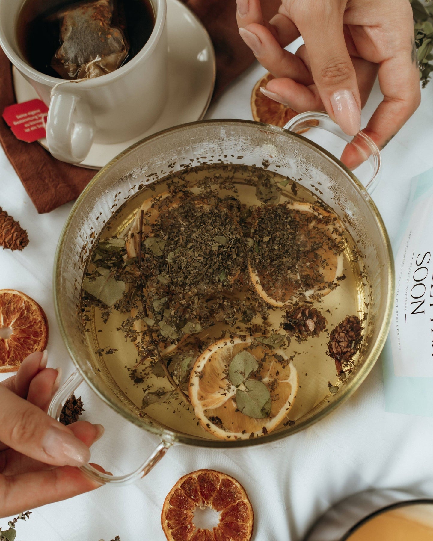 Wood & Glass Simmer Pot | Stovetop Potpourri
