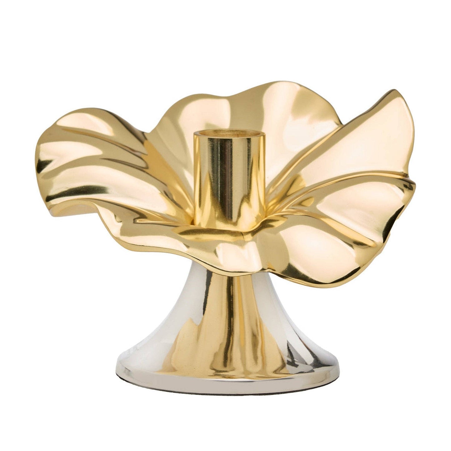 Blossom Platinum & Gold Tapered Candle Holder