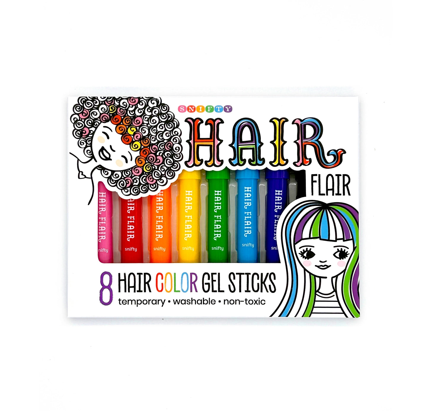 Hair Flair - Hair Color Gel Sticks Set of 8