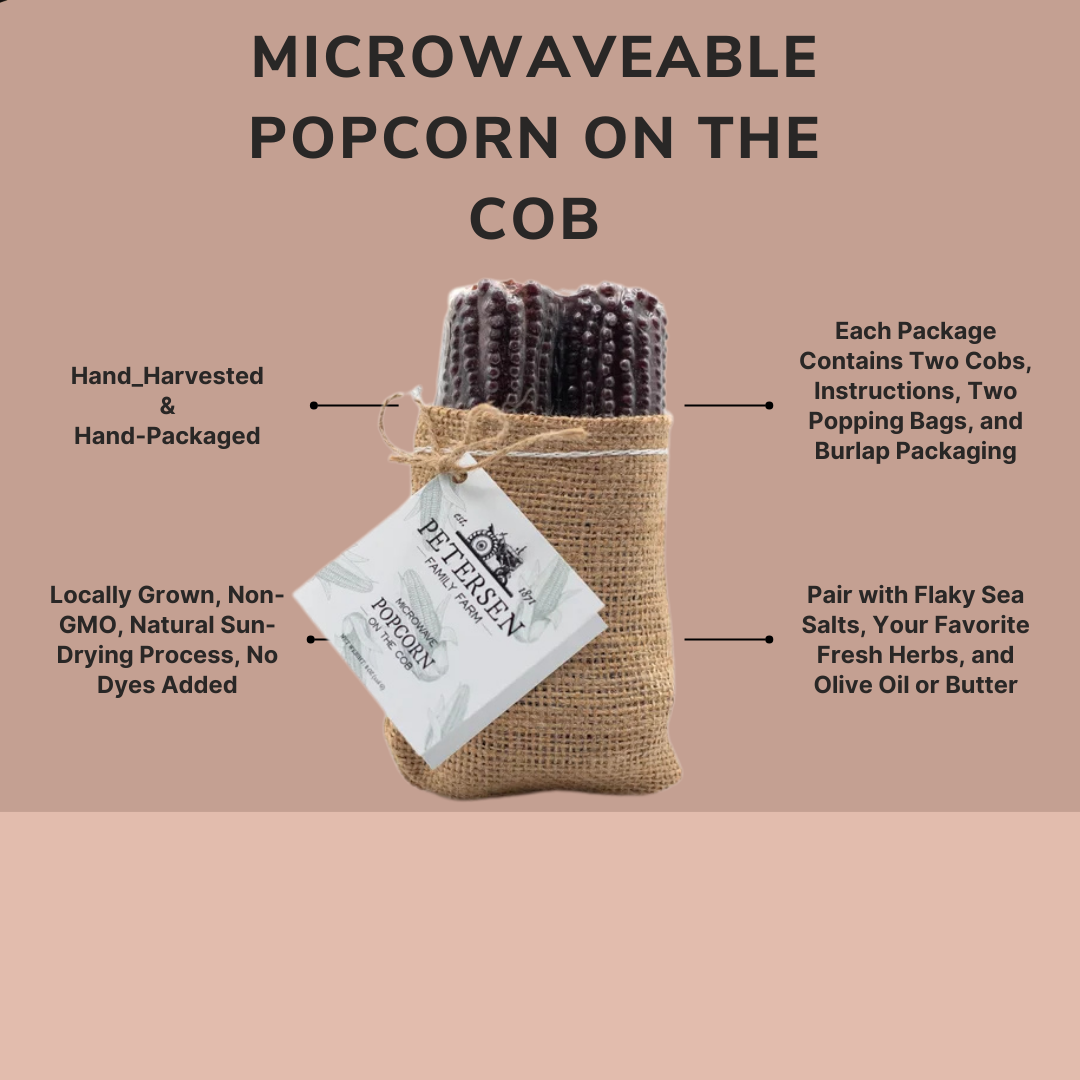 Microwave Popcorn on the Cob - Hand-Harvested & Burlap