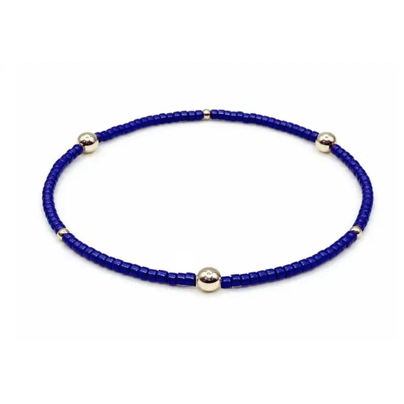 Blue & Gold Game Day Bracelet-Erin Grey