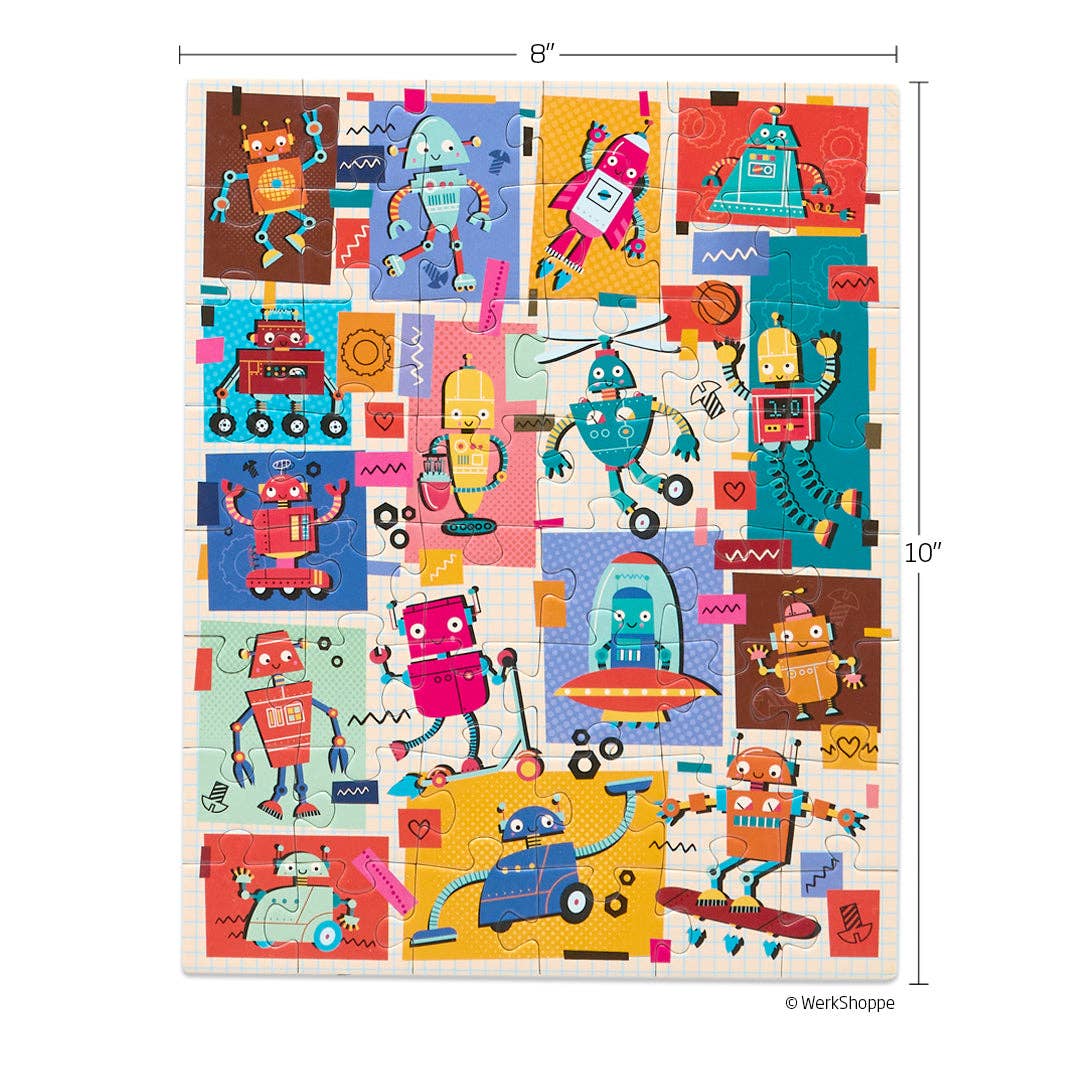 Puzzle Snap Robots 48 Piece