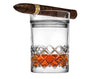 Double Old Fashion Glass with Cigar Holder