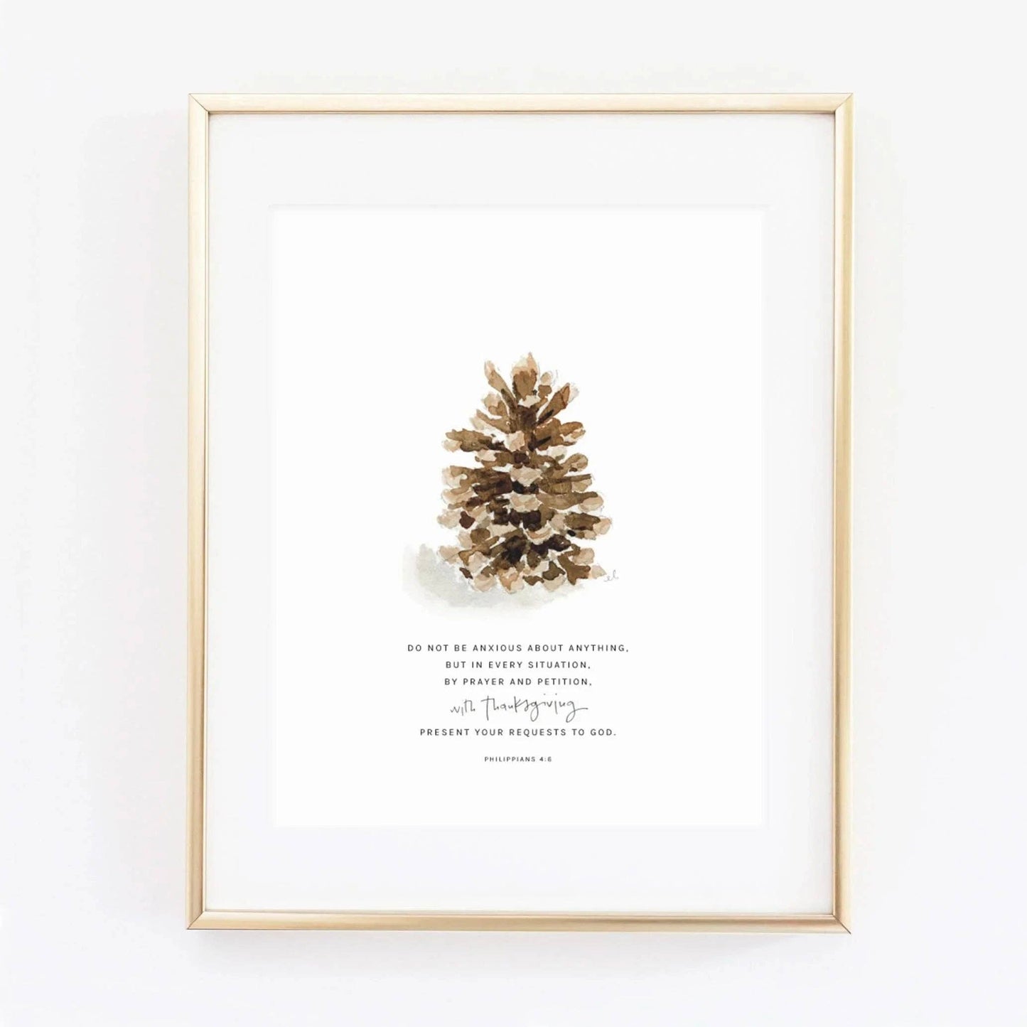Pinecone Scripture Print