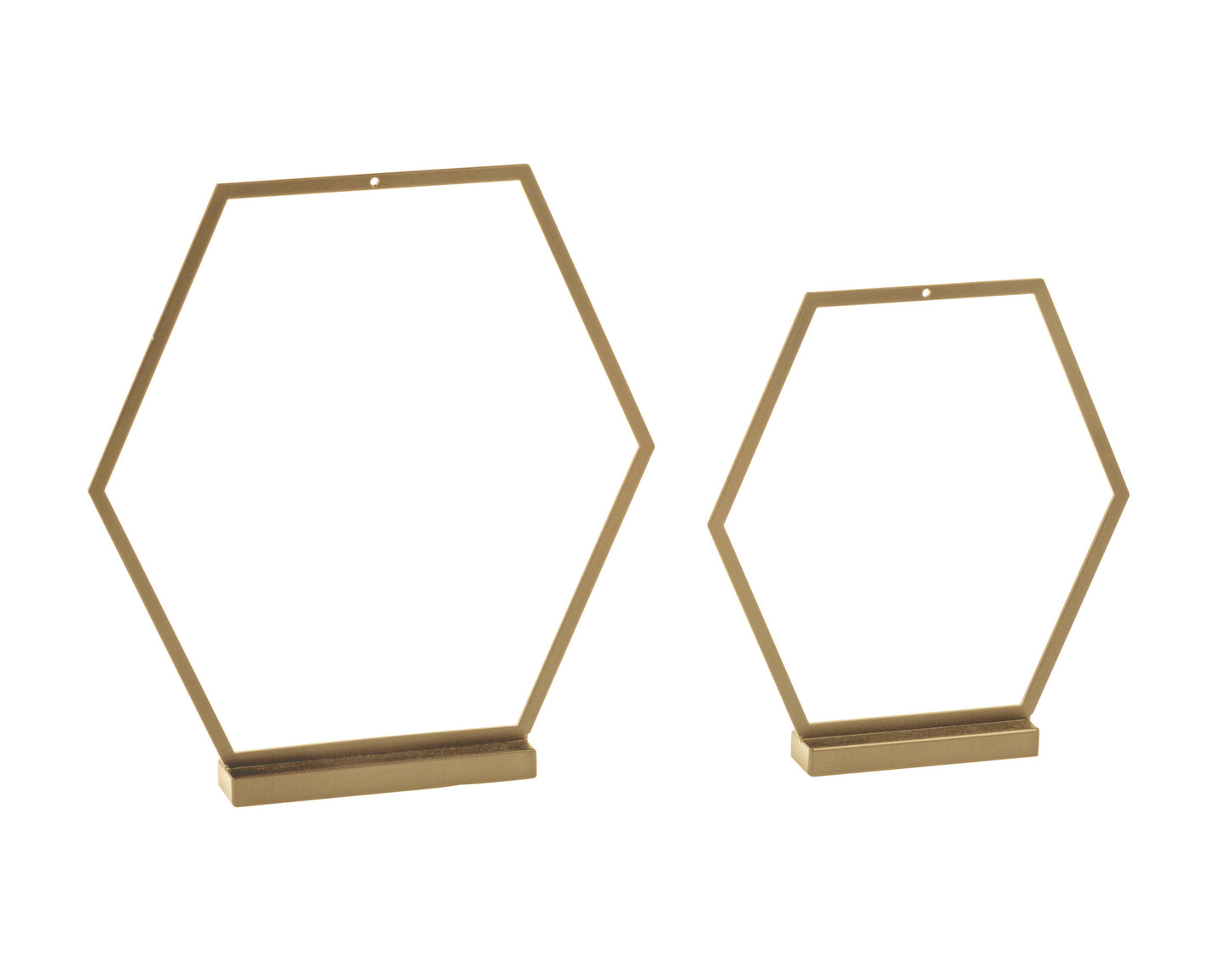 Hexagon Ornament Stands: Gold / Tall