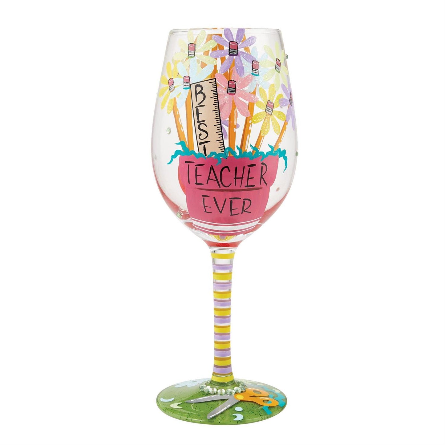 Best Teacher Ever Wine Glass - Lolita