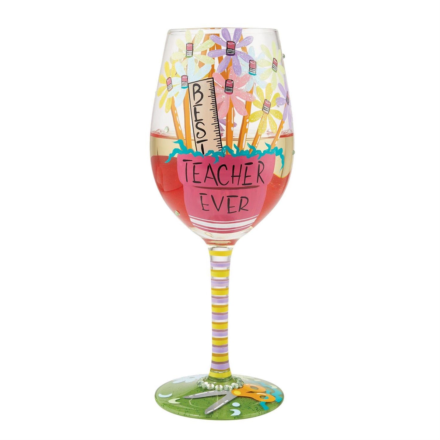 Best Teacher Ever Wine Glass - Lolita