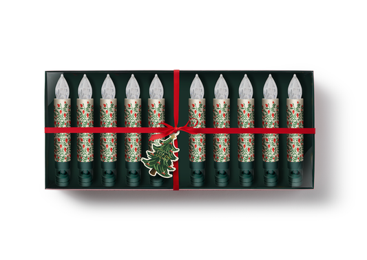 Christmastide Pomegranate Set of 12 Clip-on Candle Lights