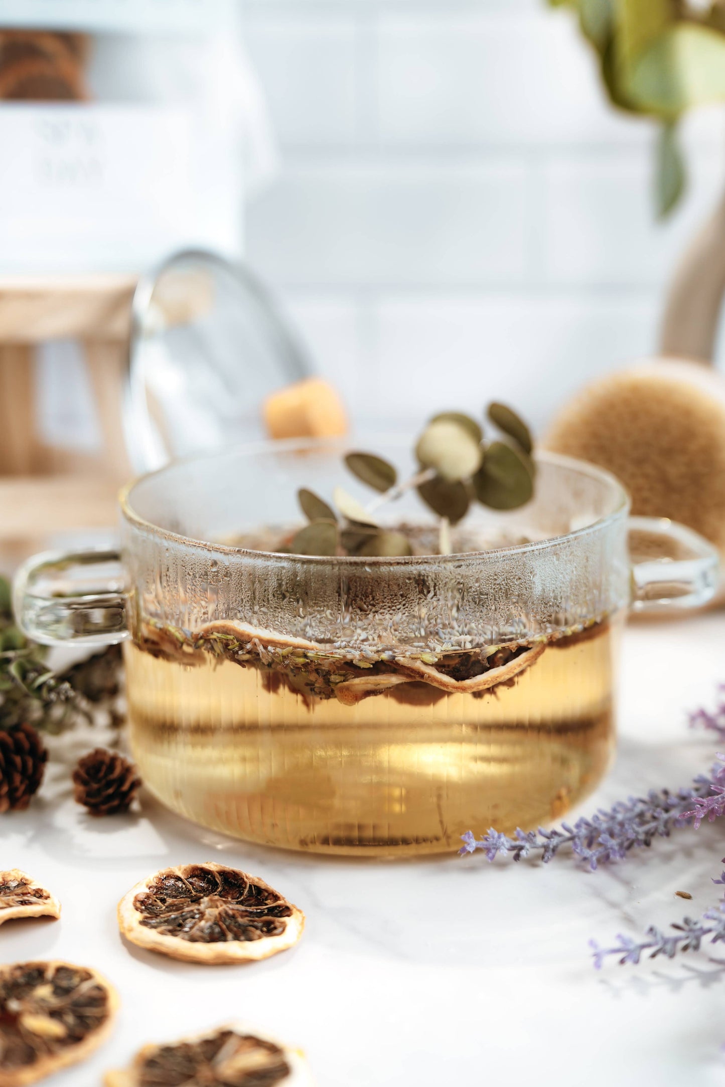Wood & Glass Simmer Pot | Stovetop Potpourri