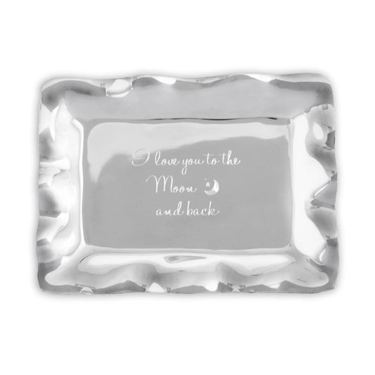 Vento Engraved Tray - "I Love You to the Moon & Back"