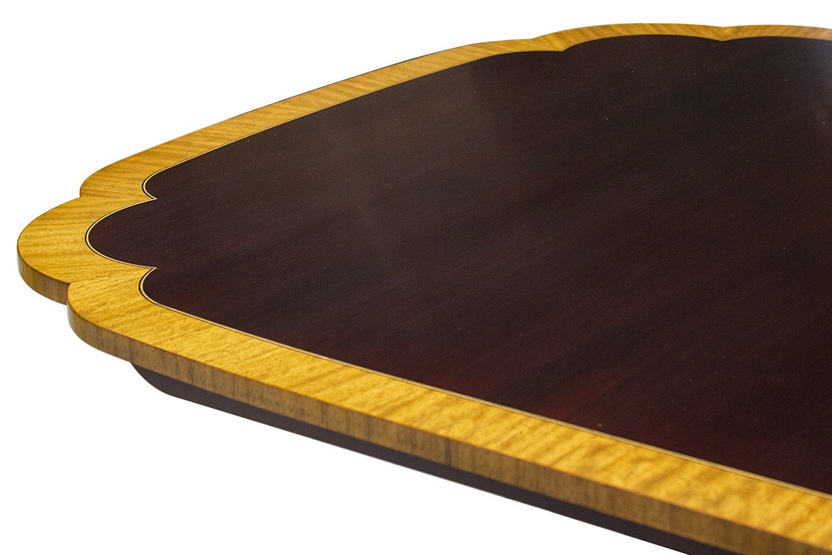 Phyfe-Style Dining Table with Satinwood Border