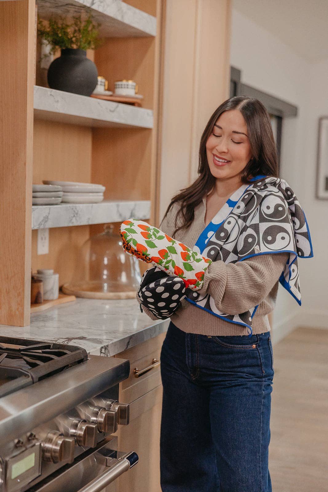 Berries and Cherries Oven Mitt