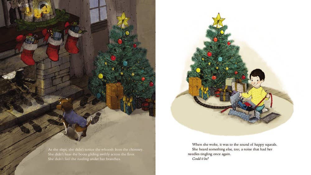 The Christmas Tree Who Loved Trains Book
