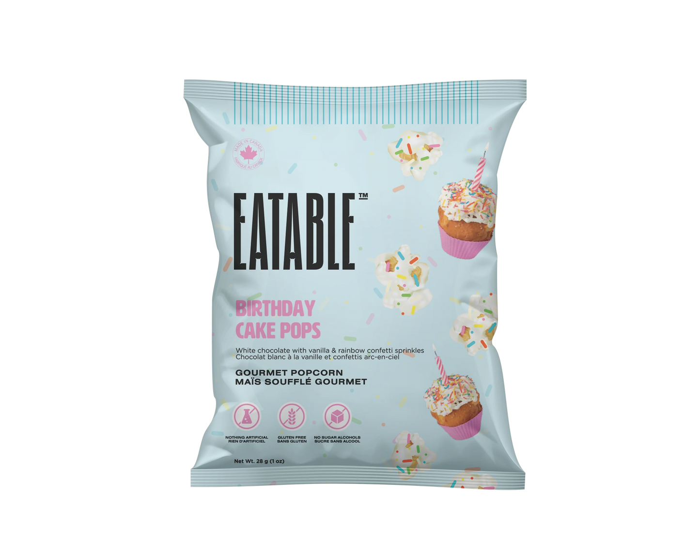 Birthday Cake Pops Popcorn