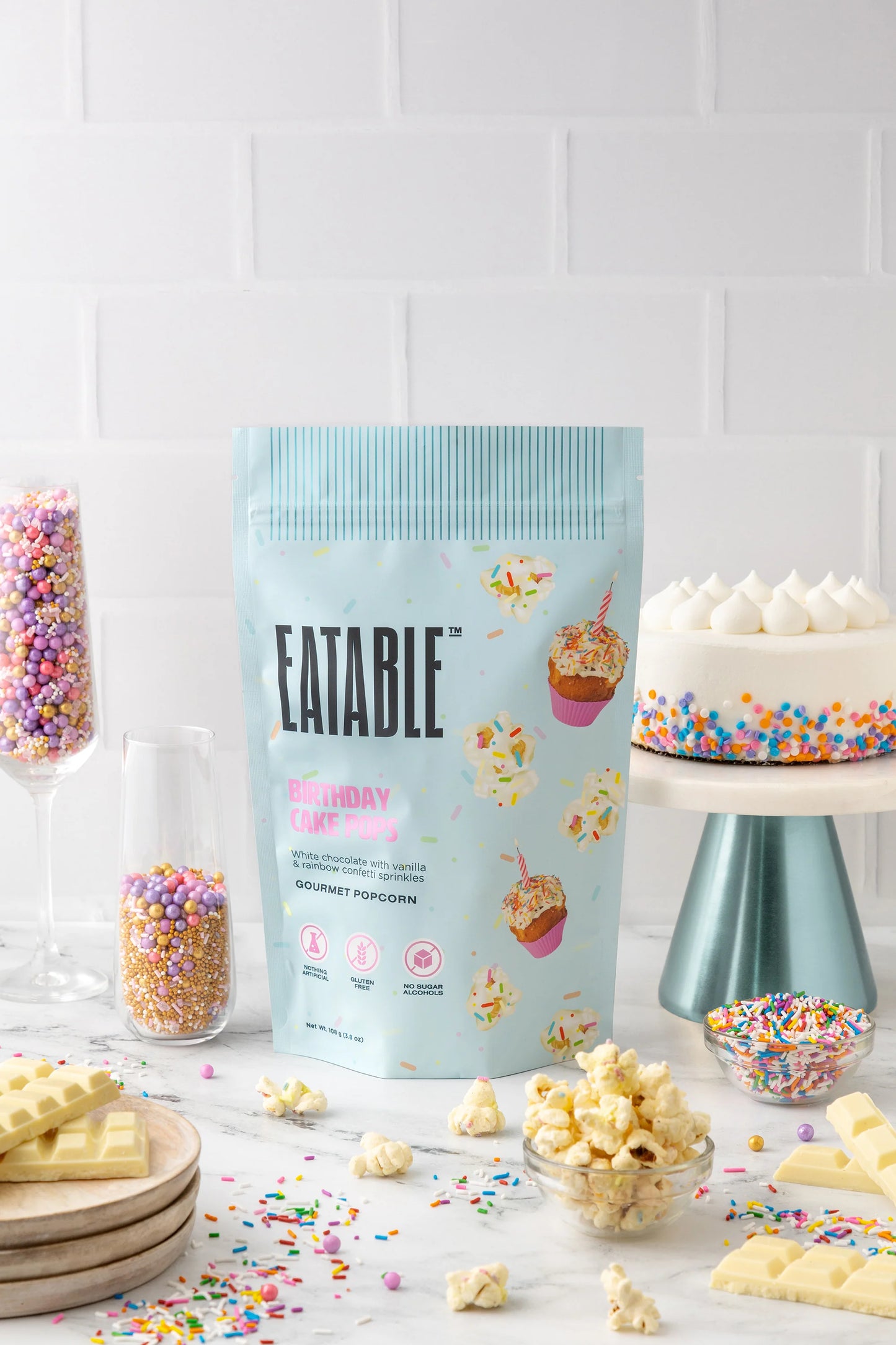 Birthday Cake Pops Popcorn