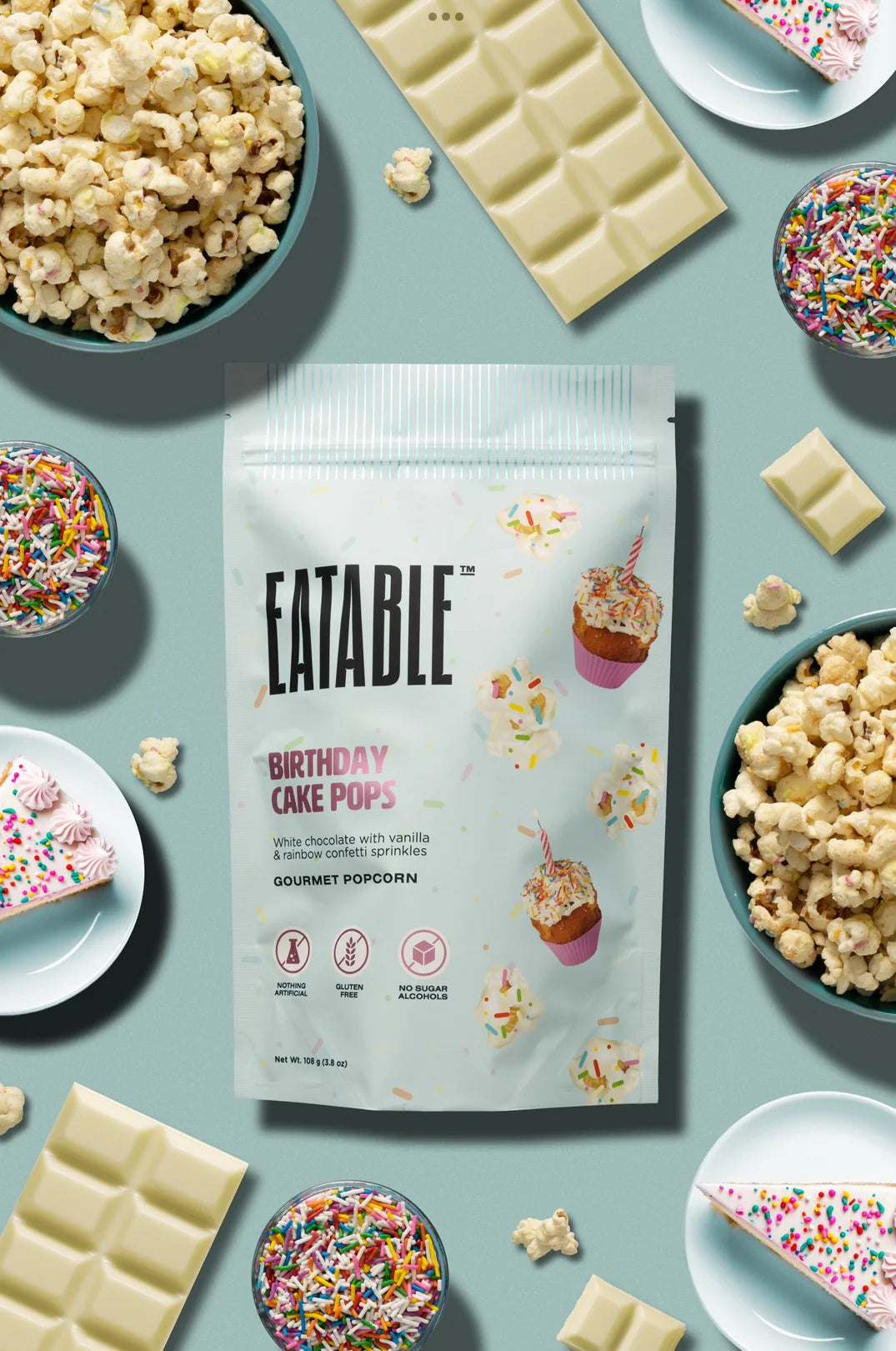 Birthday Cake Pops Popcorn