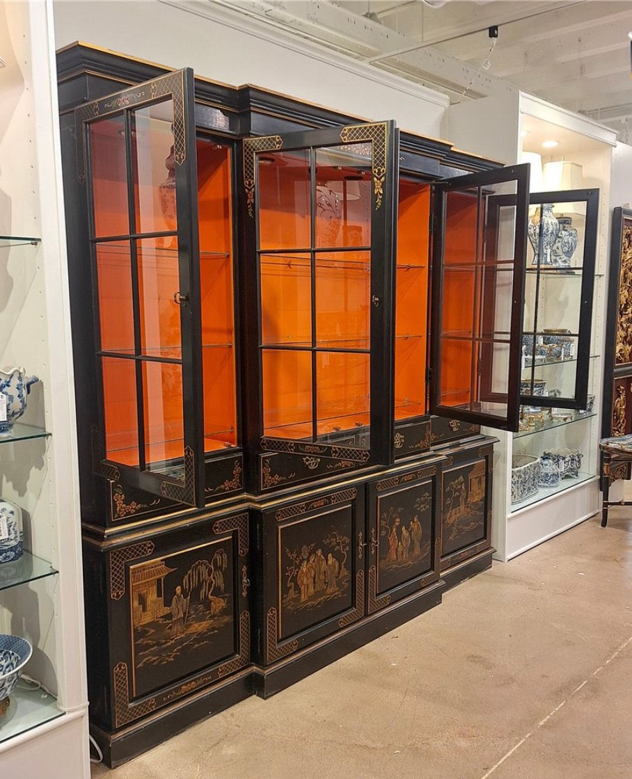 Vintage Chinoiserie China Cabinet