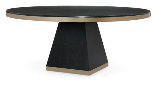 C1H-307 - Corso 72" Round Dining Table - Black Cerused