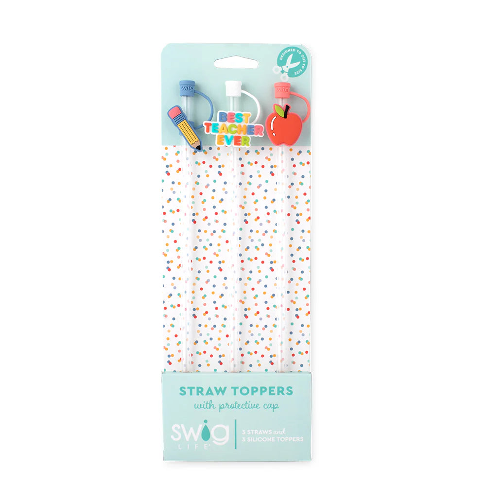 Teacher Life - Straw Topper Set