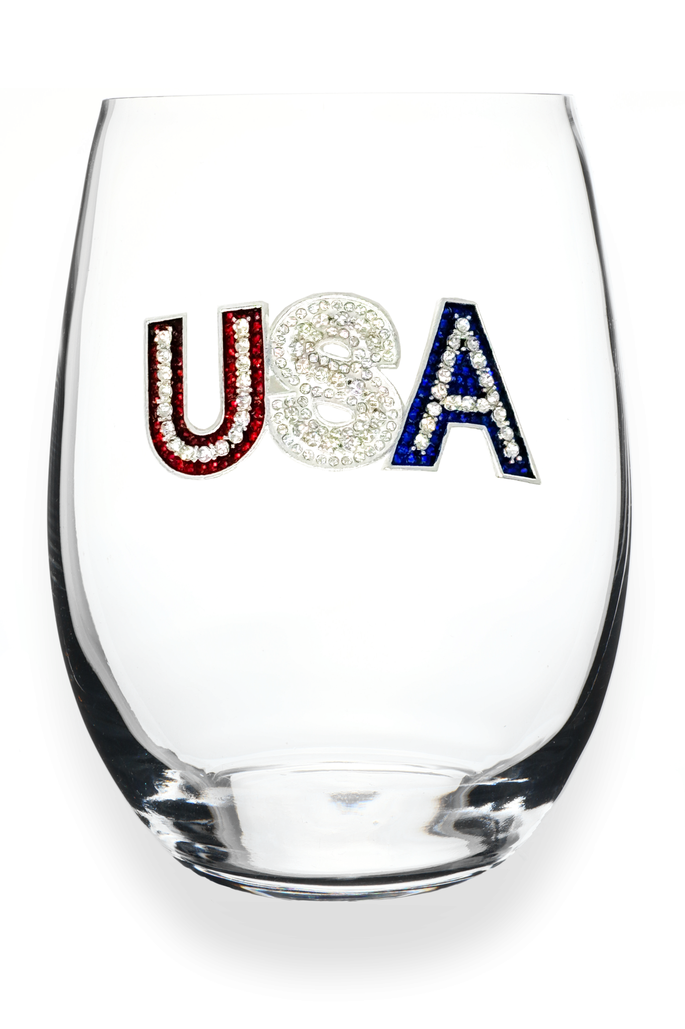 USA Stemless Wine Glass