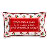 Check it Twice Needlepoint Pillow