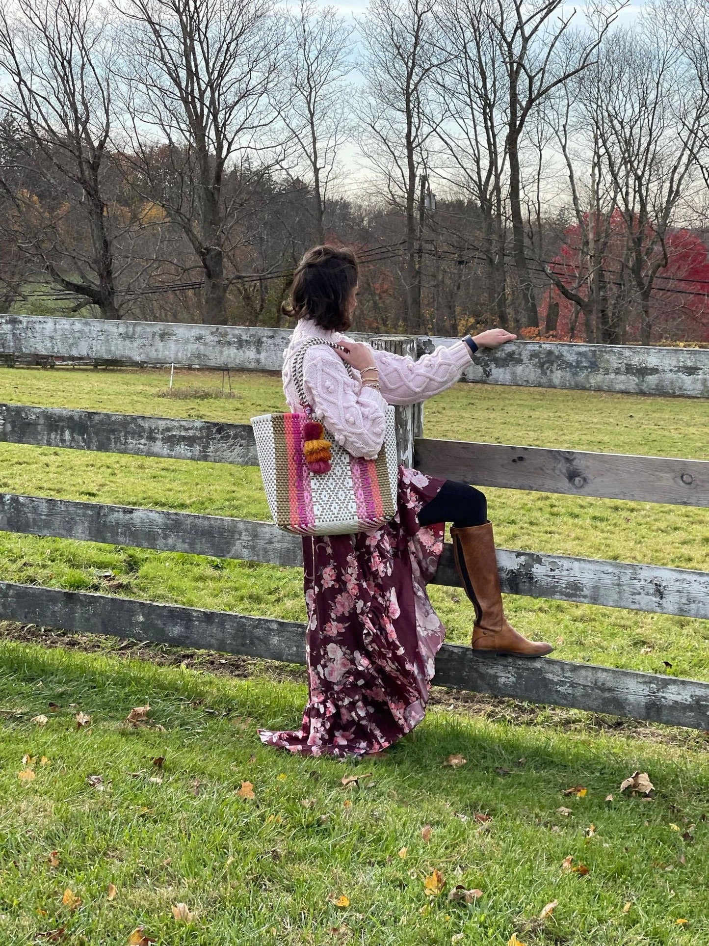 Tote Large Pink Sunset Citron